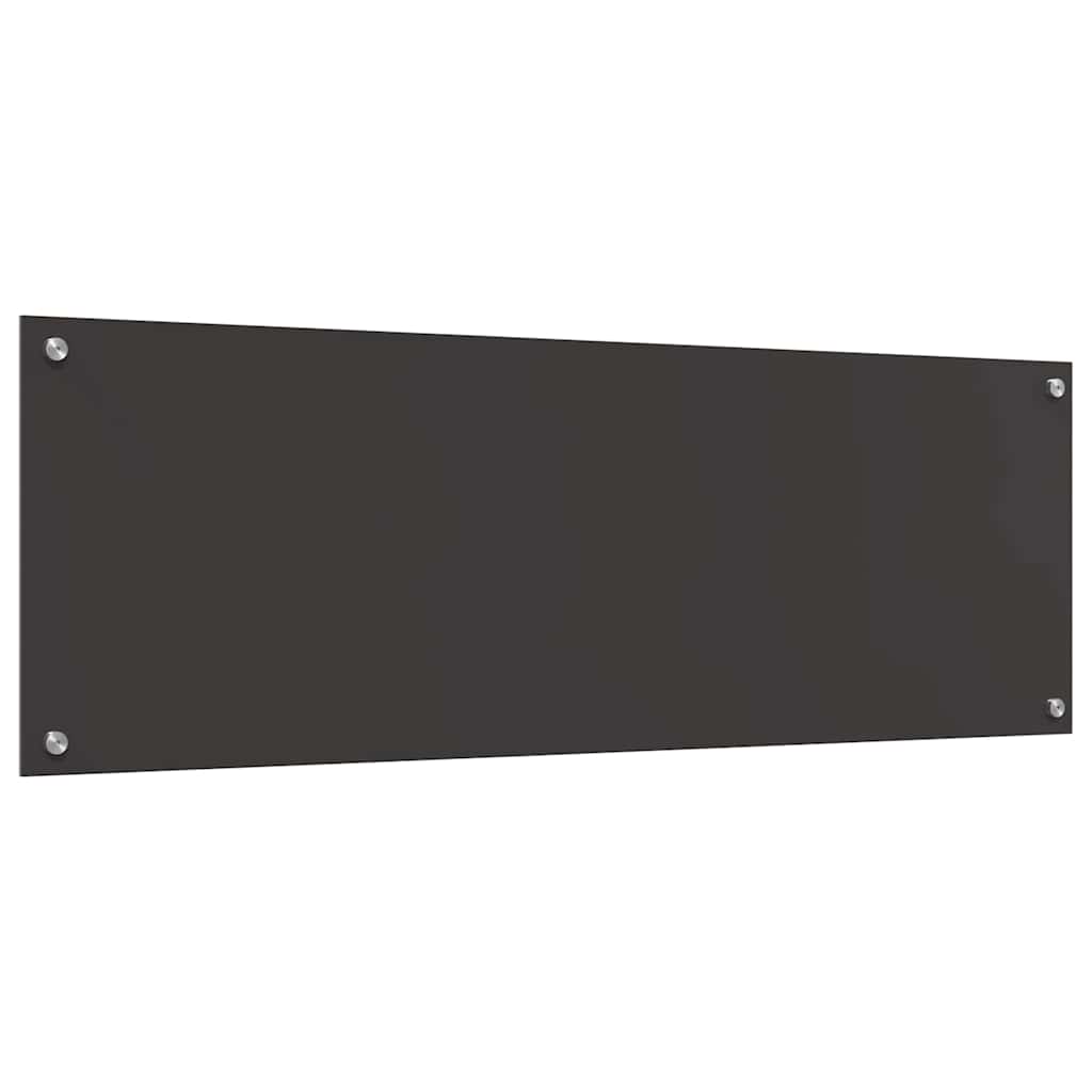Küchenrückwand 2 stk. Dunkelgrau 120 x 40 cm Gehärtetes Glas