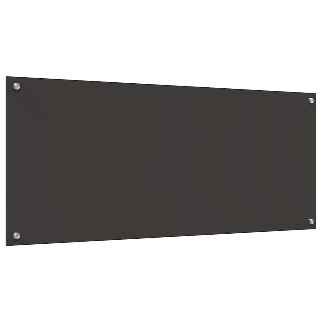 Küchenrückwand 2 stk. Dunkelgrau 120 x 50 cm Gehärtetes Glas