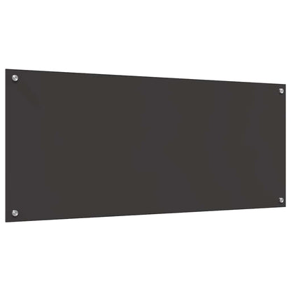 Küchenrückwand 2 stk. Dunkelgrau 120 x 50 cm Gehärtetes Glas