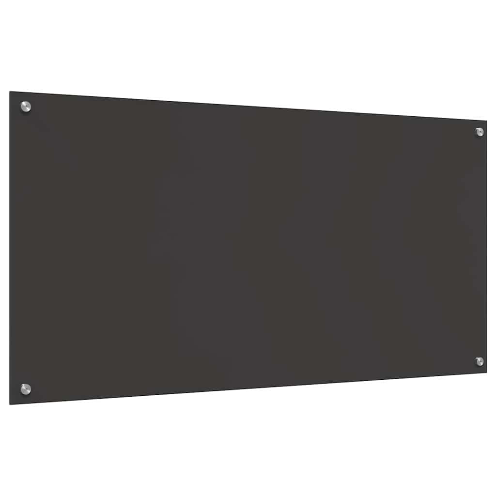Küchenrückwand 2 stk. Dunkelgrau 120 x 60 cm Gehärtetes Glas