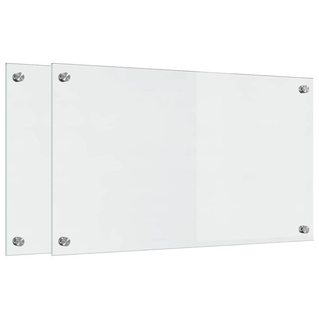 Küchenrückwand 2 stk. Transparent 70 x 40 cm Gehärtetes Glas