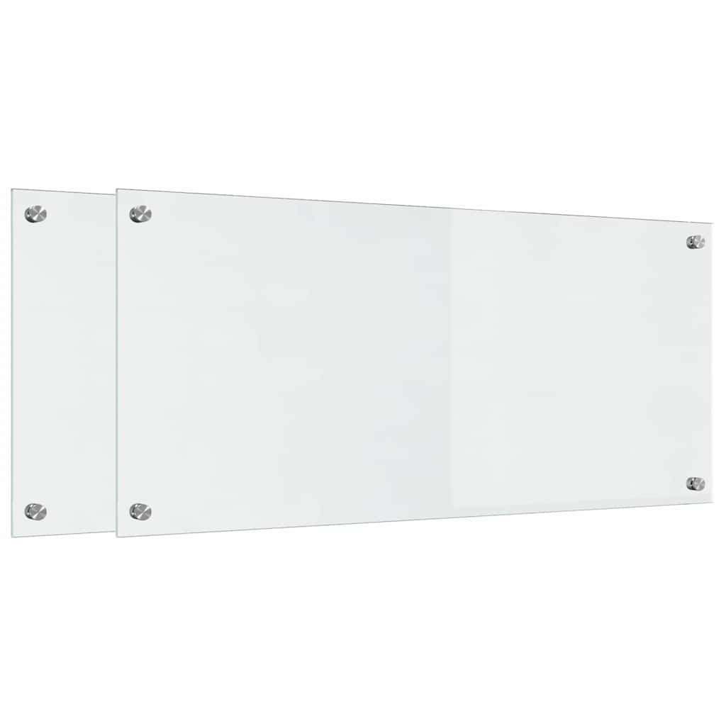 Küchenrückwand 2 stk. Transparent 90 x 40 cm Gehärtetes Glas