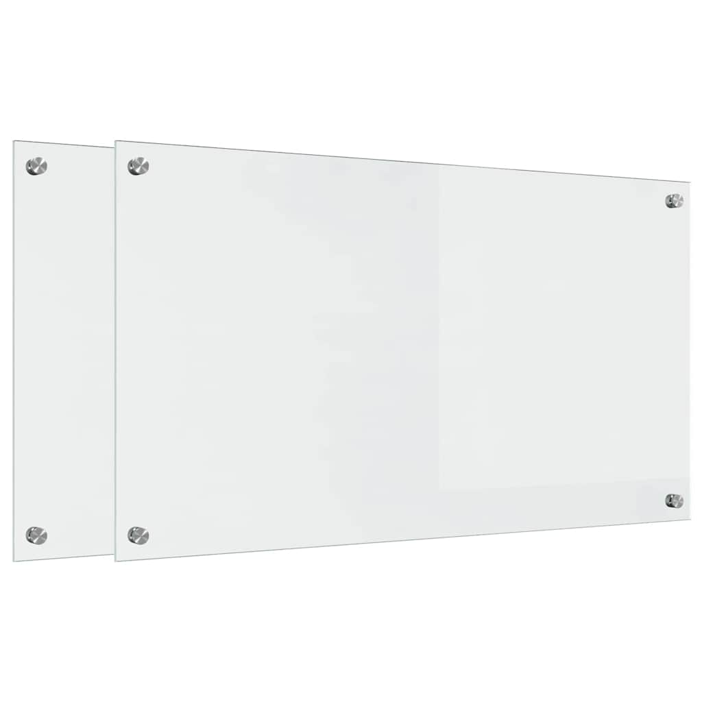 Küchenrückwand 2 stk. Transparent 90 x 50 cm Gehärtetes Glas