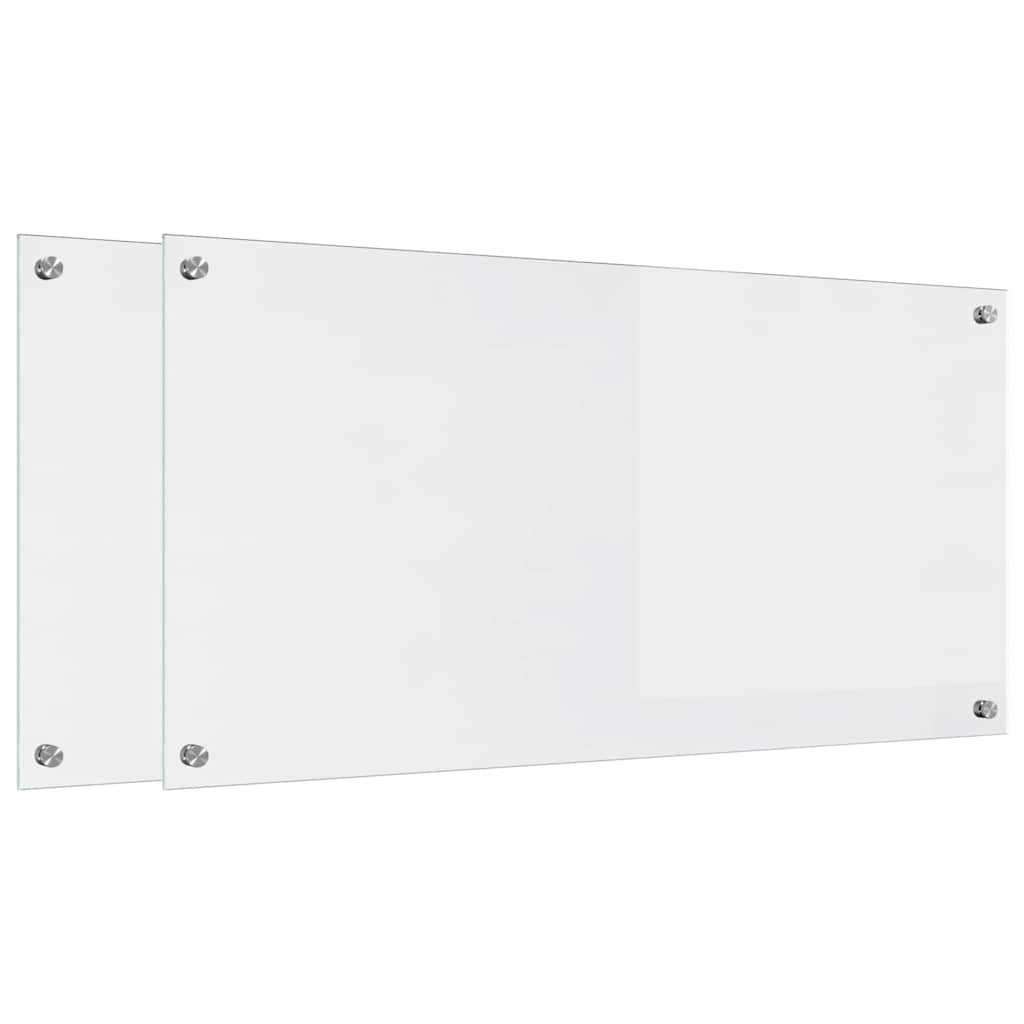 Küchenrückwand 2 stk. Transparent 100 x 50 cm Gehärtetes Glas