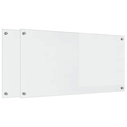 Küchenrückwand 2 stk. Transparent 100 x 50 cm Gehärtetes Glas