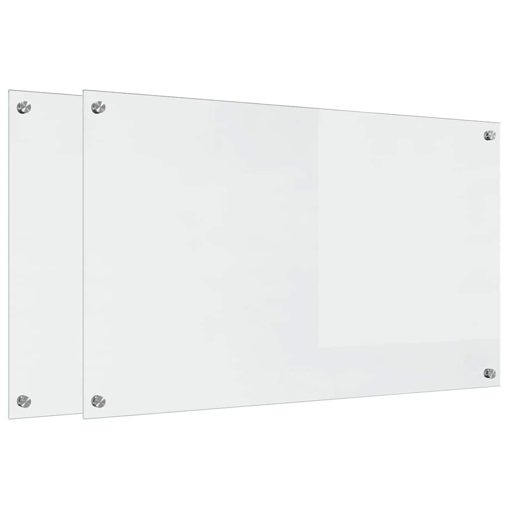 Küchenrückwand 2 pcs Transparent 100 x 60 cm Gehärtetes Glas