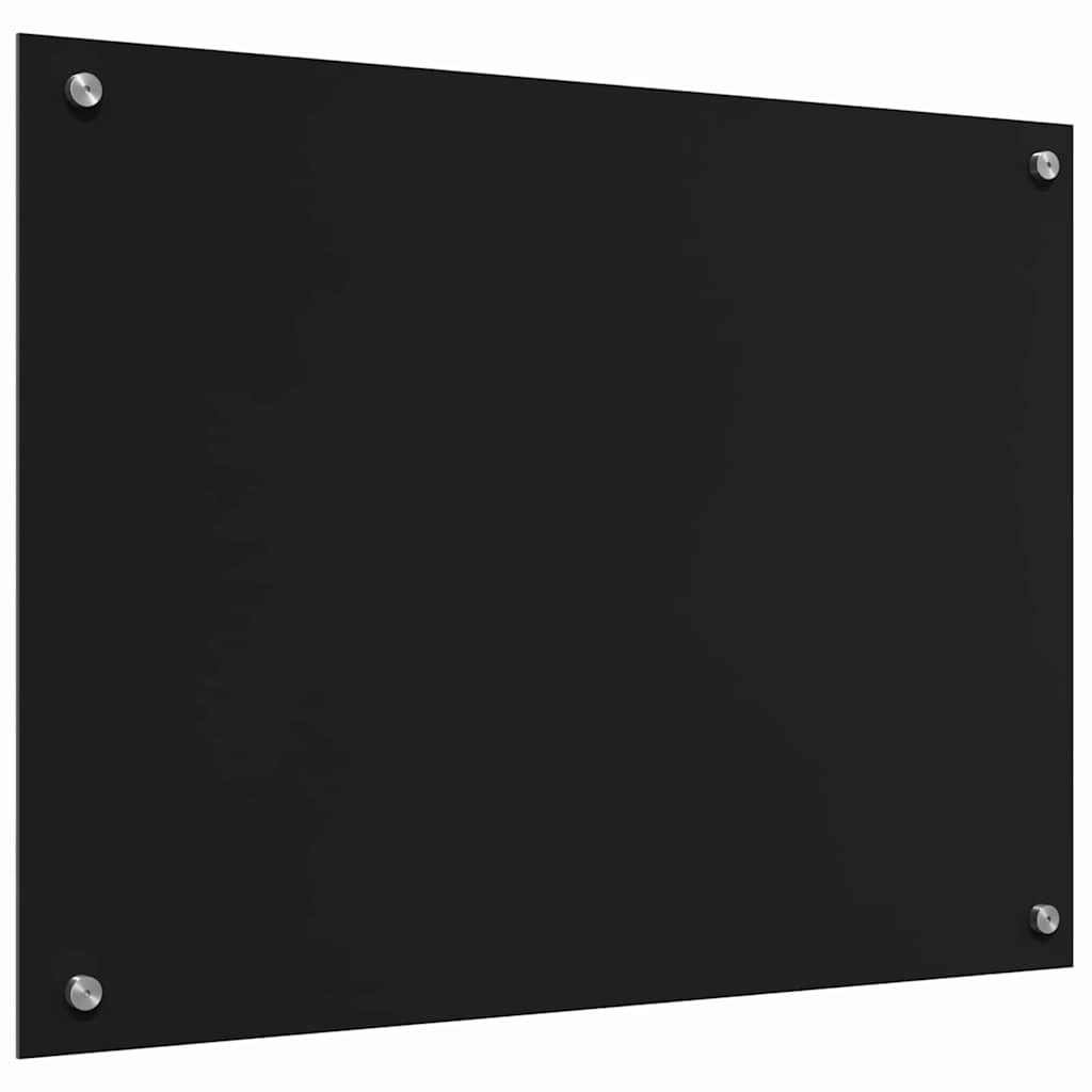 Küchenrückwand 2 Stk. Schwarz 80 x 60 cm Gehärtetes Glas