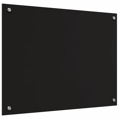 Küchenrückwand 2 Stk. Schwarz 80 x 60 cm Gehärtetes Glas