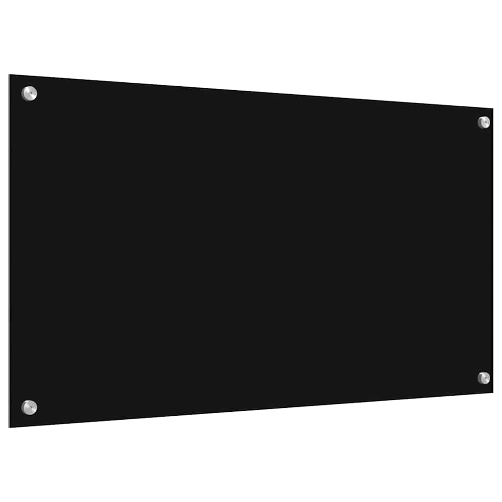 Küchenrückwand 2 stk. Schwarz 90 x 50 cm Gehärtetes Glas