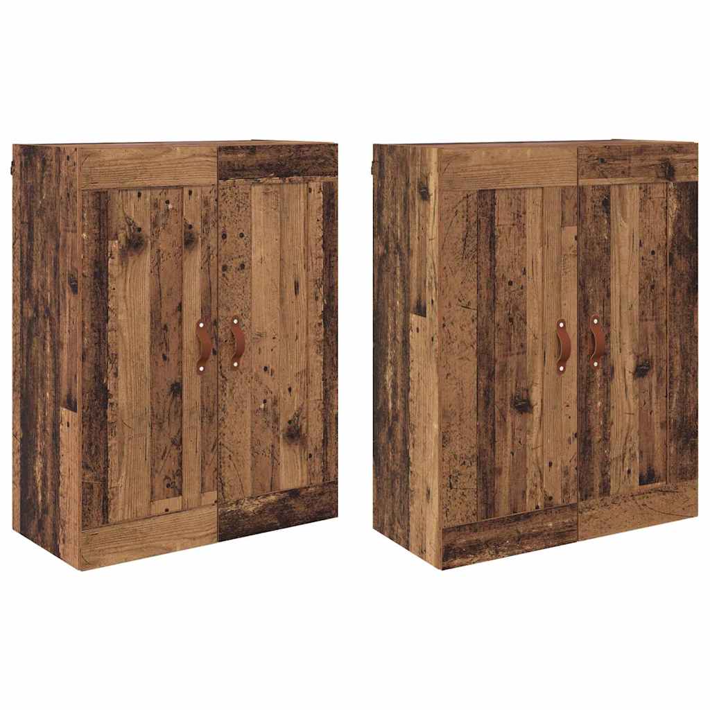 Wandmontierter Schrank 2 stk. Altholz 69,5 x 34 x 90 cm