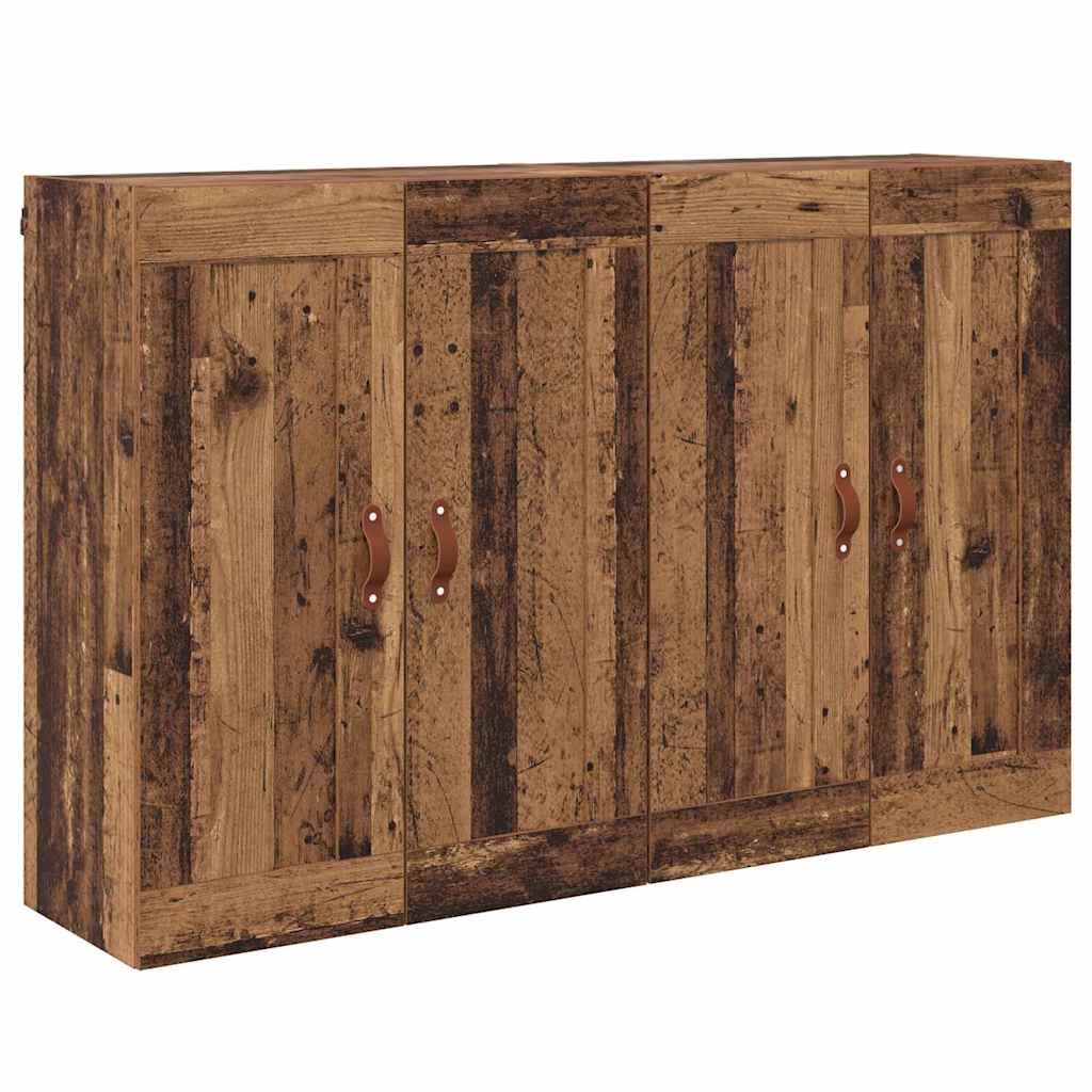 Wandmontierter Schrank 2 stk. Altholz 69,5 x 34 x 90 cm