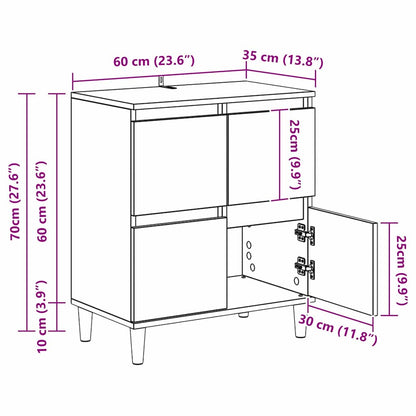Sideboards 3 stk. Altholz 60 x 35 x 70 cm Holzwerkstoff