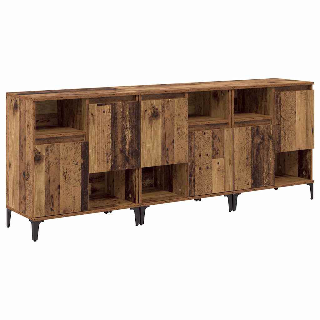Sideboards 3 stk. Altholz 60 x 35 x 70 cm Holzwerkstoff