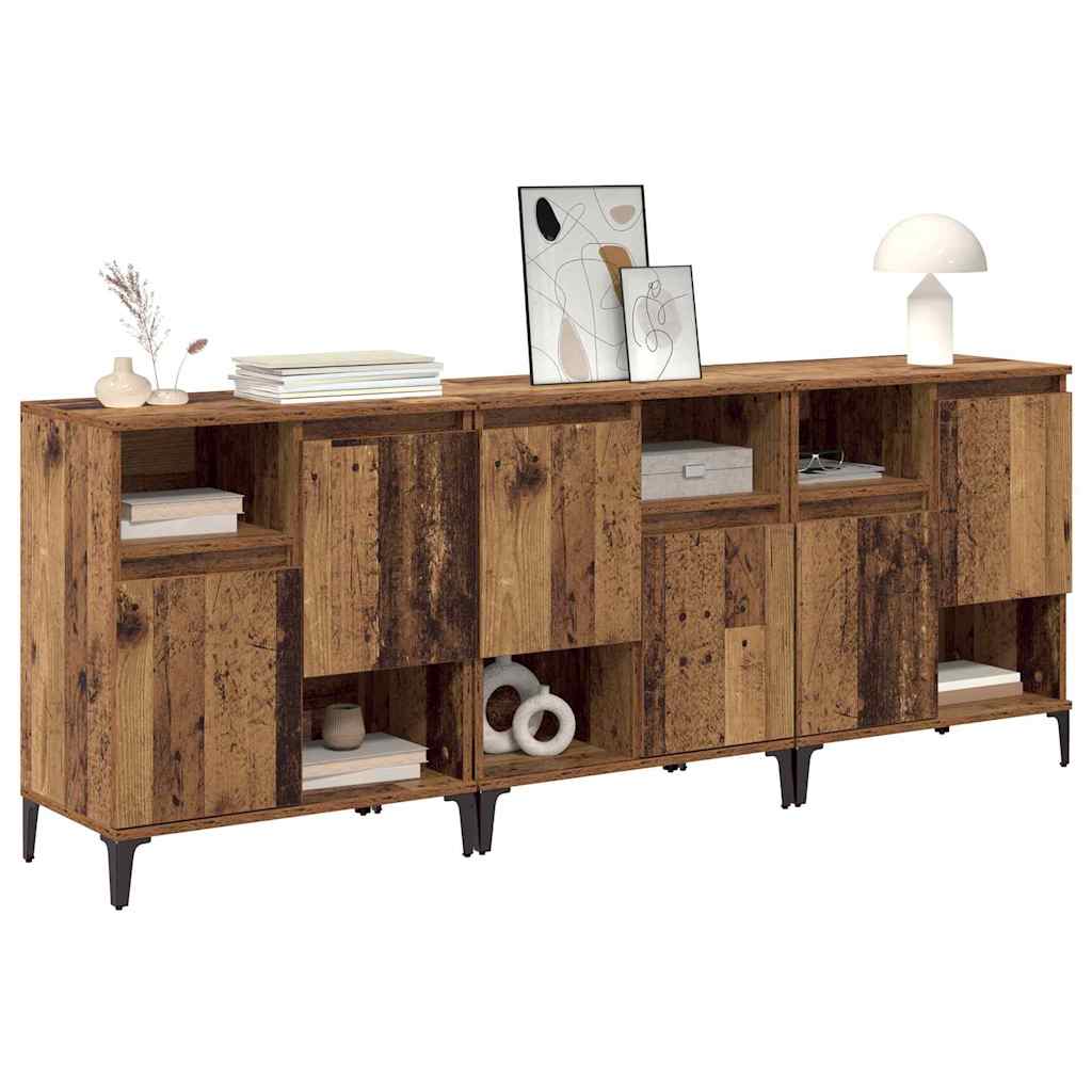 Sideboards 3 stk. Altholz 60 x 35 x 70 cm Holzwerkstoff