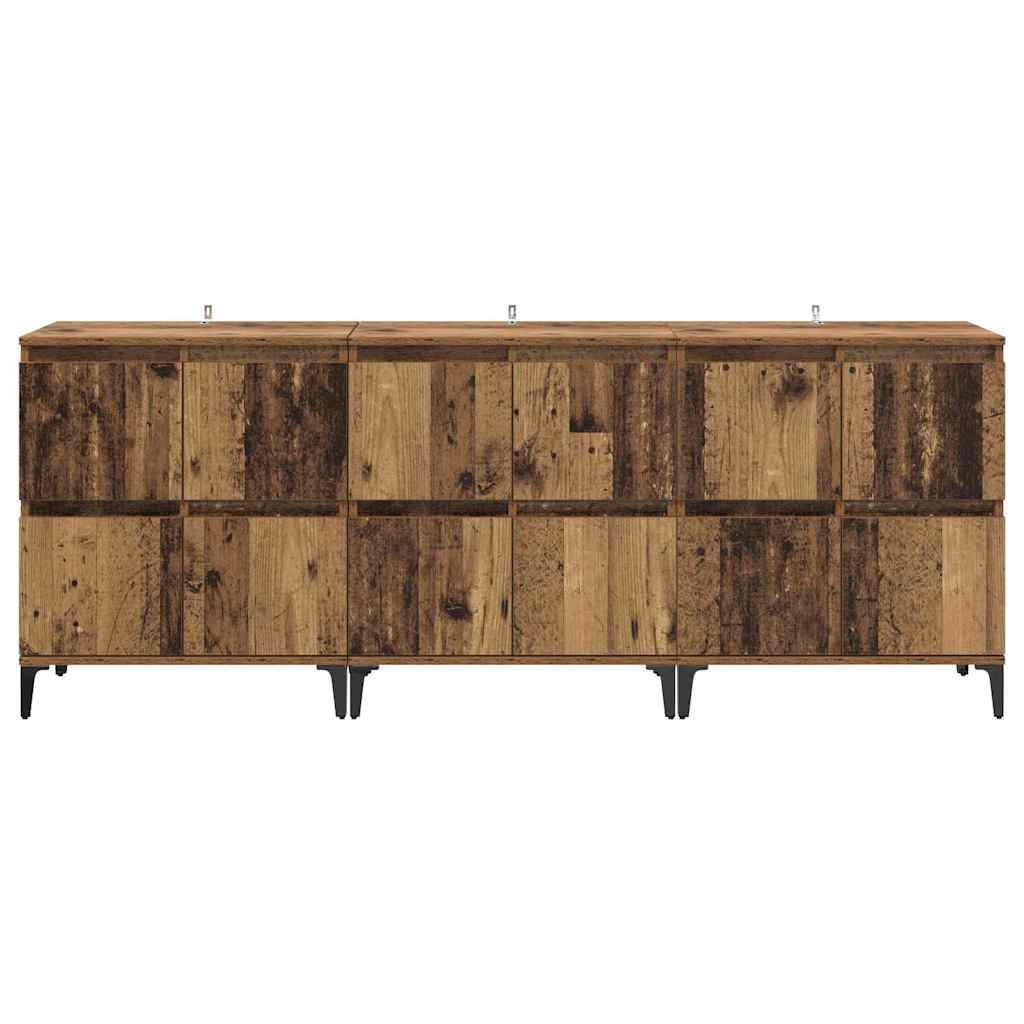 Sideboards 3 stk. Altholz 60 x 35 x 70 cm Holzwerkstoff
