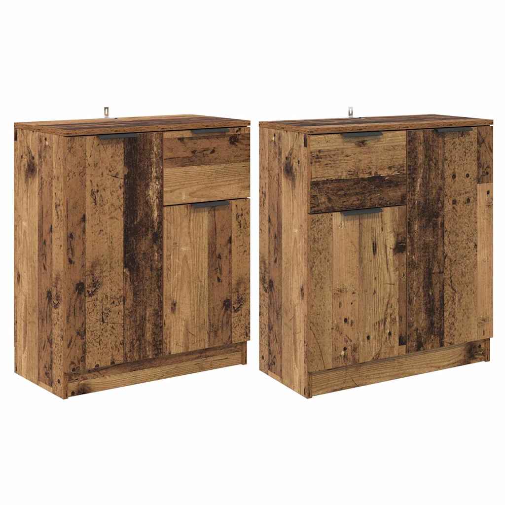 Sideboards 2 stk. Altholz 60 x 30 x 70 cm Holzwerkstoff
