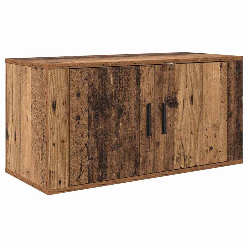 Wand-TV-Schrank Set 2 stk. Altholz Holzwerkstoff