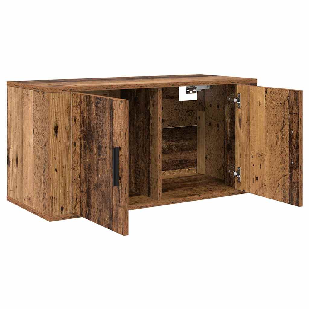 Wand-TV-Schrank Set 2 stk. Altholz Holzwerkstoff