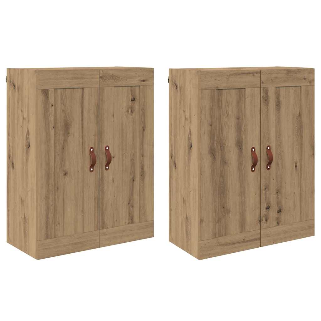 Wandmontierter Schrank 2 stk. Artisan-Eiche 69,5 x 34 x 90 cm