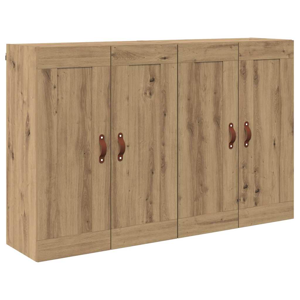 Wandmontierter Schrank 2 stk. Artisan-Eiche 69,5 x 34 x 90 cm