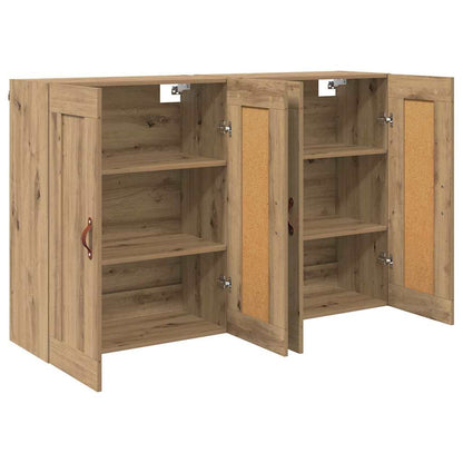 Wandmontierter Schrank 2 stk. Artisan-Eiche 69,5 x 34 x 90 cm