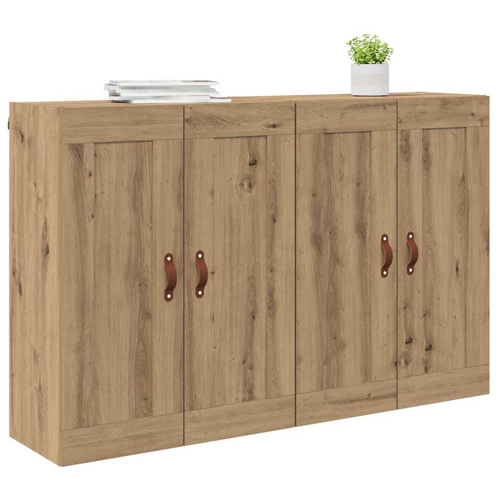 Wandmontierter Schrank 2 stk. Artisan-Eiche 69,5 x 34 x 90 cm
