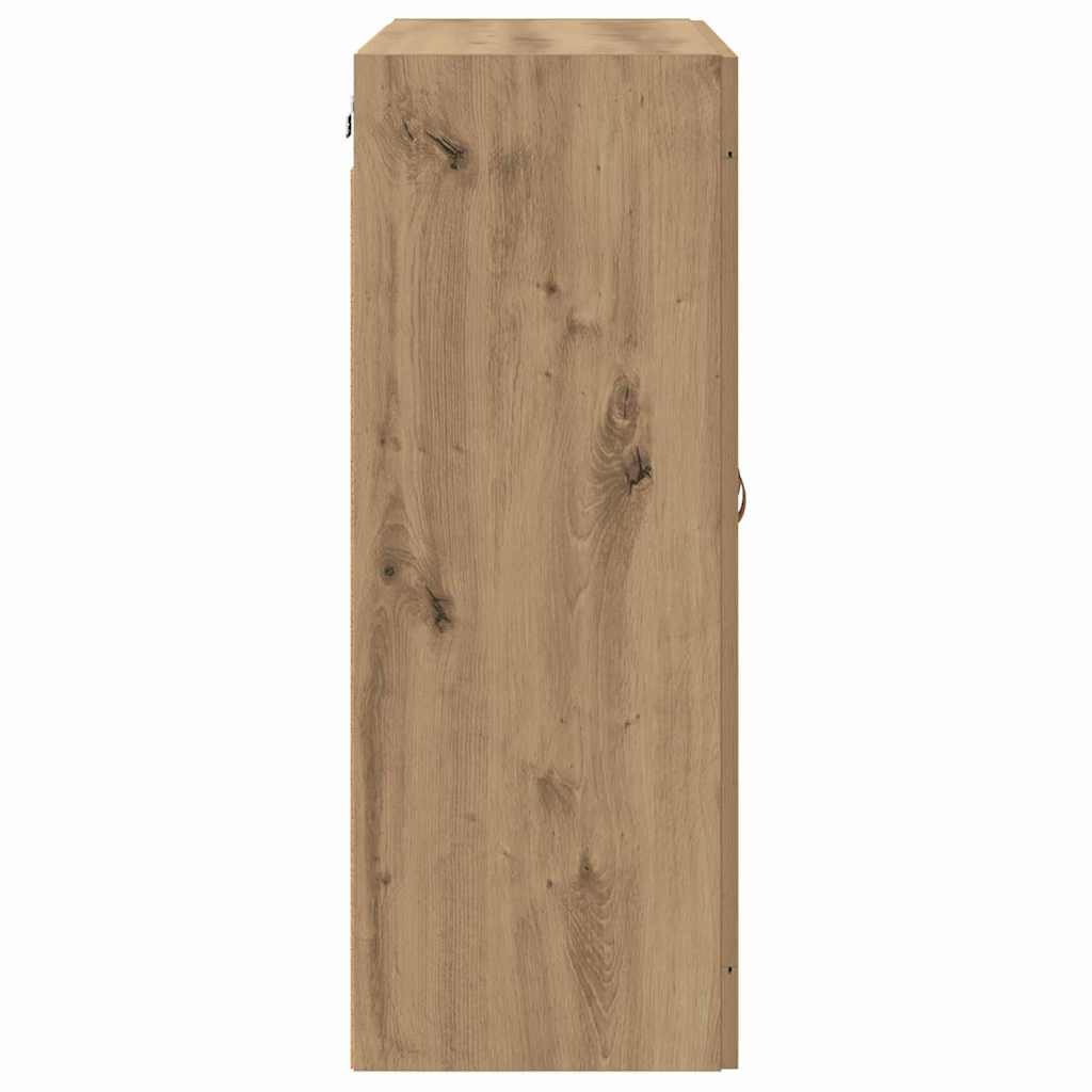Wandmontierter Schrank 2 stk. Artisan-Eiche 69,5 x 34 x 90 cm