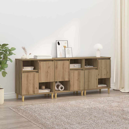 Sideboards 3 stk. Artisan-Eiche 60 x 35 x 70 cm Holzwerkstoff