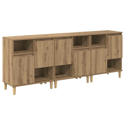 Sideboards 3 stk. Artisan-Eiche 60 x 35 x 70 cm Holzwerkstoff