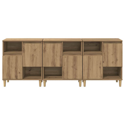 Sideboards 3 stk. Artisan-Eiche 60 x 35 x 70 cm Holzwerkstoff