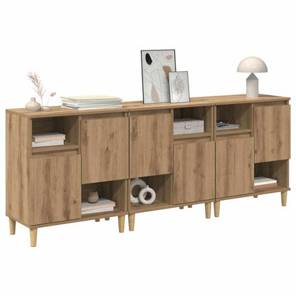 Sideboards 3 stk. Artisan-Eiche 60 x 35 x 70 cm Holzwerkstoff