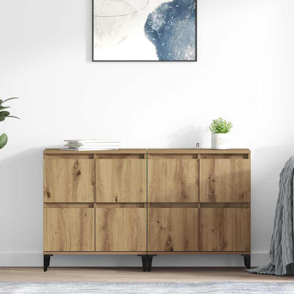 Sideboards 2 stk. Artisan-Eiche 60 x 35 x 70 cm Holzwerkstoff