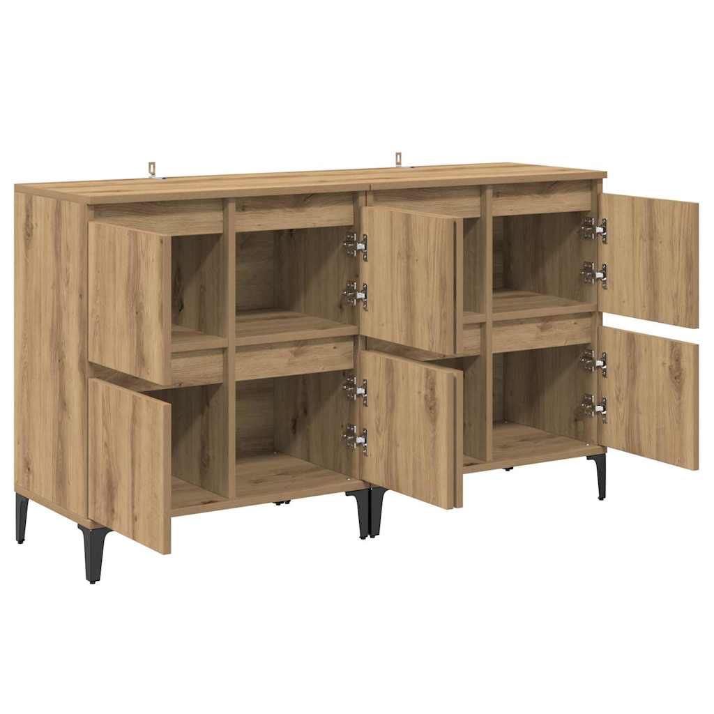 Sideboards 2 stk. Artisan-Eiche 60 x 35 x 70 cm Holzwerkstoff