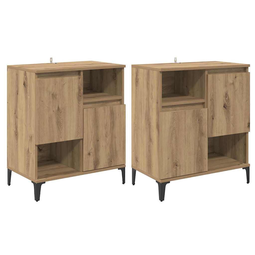 Sideboards 2 stk. Artisan-Eiche 60 x 35 x 70 cm Holzwerkstoff
