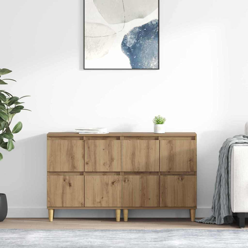 Sideboards 2 stk. Artisan-Eiche 60 x 35 x 70 cm Holzwerkstoff