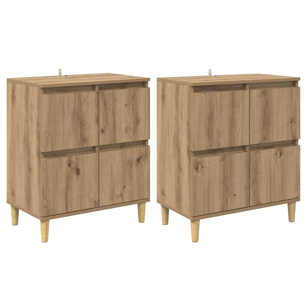 Sideboards 2 stk. Artisan-Eiche 60 x 35 x 70 cm Holzwerkstoff