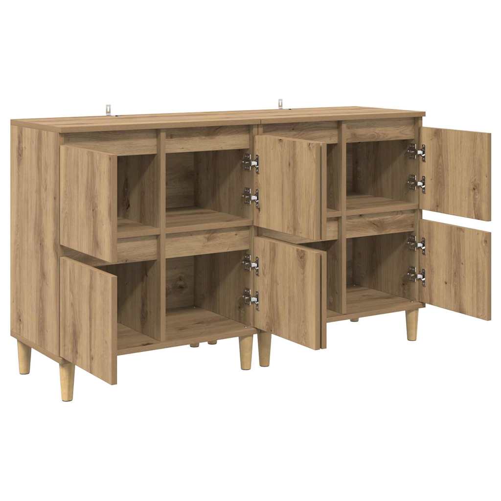 Sideboards 2 stk. Artisan-Eiche 60 x 35 x 70 cm Holzwerkstoff