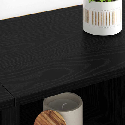Sideboards 2 stk. Schwarz Eichen-Optik 60 x 35 x 70 cm