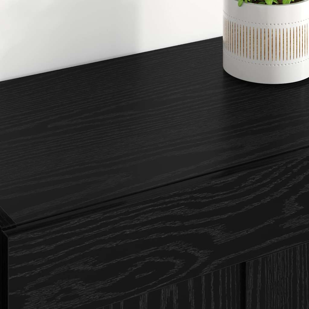 Wandmontierter Schrank 2 stk. Schwarz Eichen-Optik