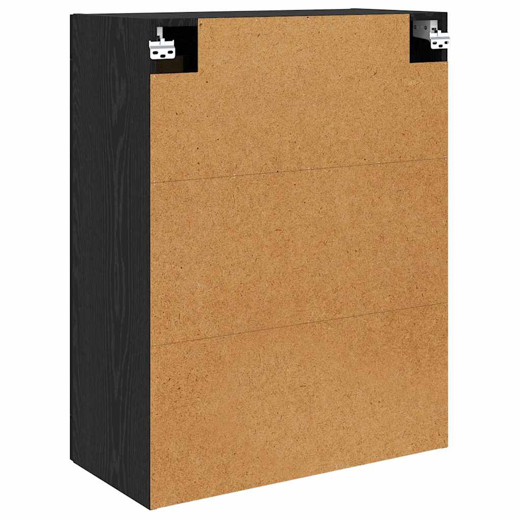 Wandmontierter Schrank 2 stk. Schwarz Eichen-Optik