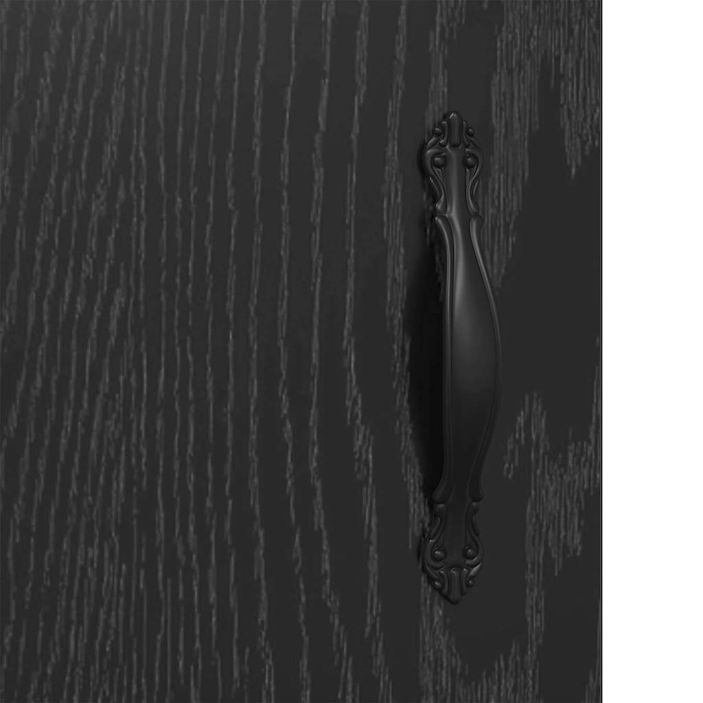 Wandmontierter Schrank 2 stk. Schwarz Eichen-Optik