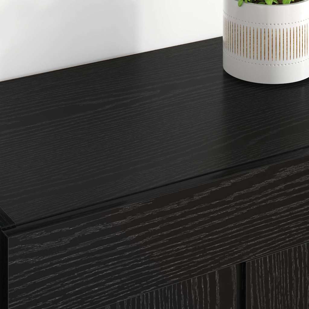 Wandmontierter Schrank 2 stk. Schwarz Eichen-Optik