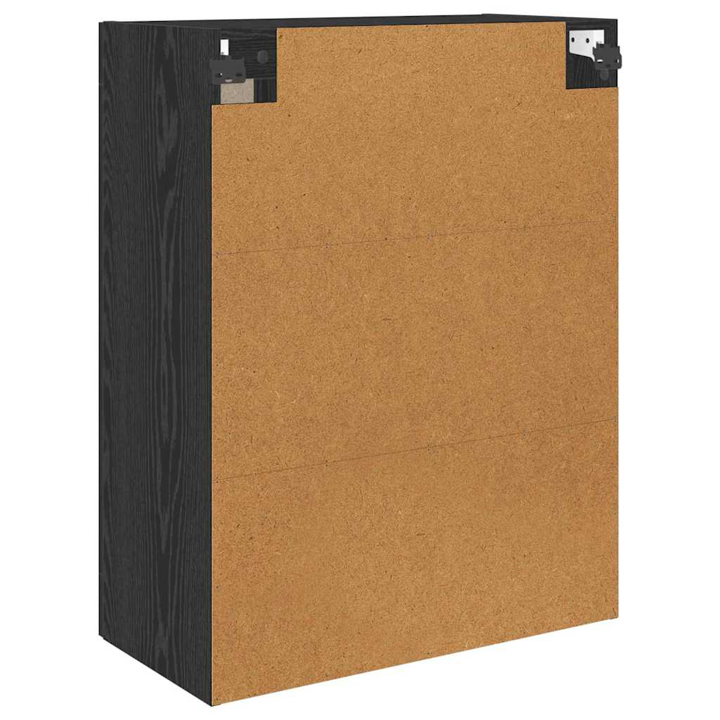 Wandmontierter Schrank 2 stk. Schwarz Eichen-Optik