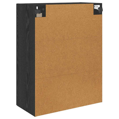 Wandmontierter Schrank 2 stk. Schwarz Eichen-Optik
