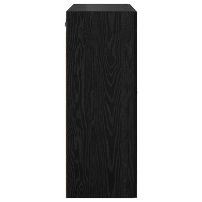 Wandmontierter Schrank 2 stk. Schwarz Eichen-Optik