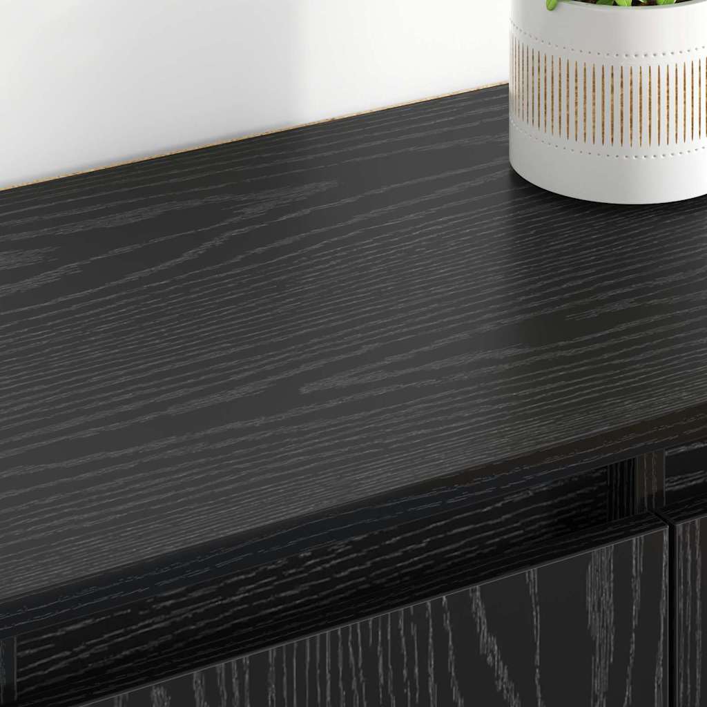 Sideboards 2 stk. Schwarz Eichen-Optik 60 x 35 x 70 cm