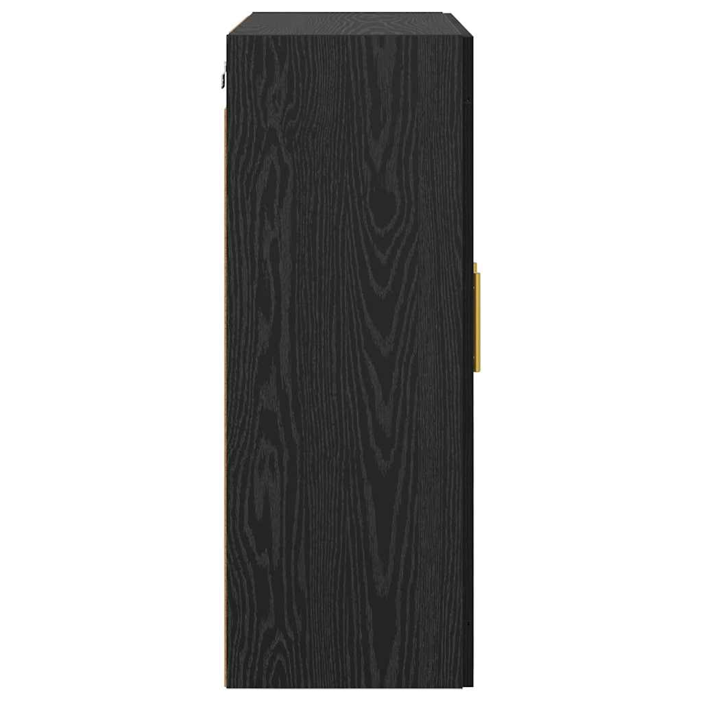 Wandmontierter Schrank 2 stk. Schwarz Eichen-Optik