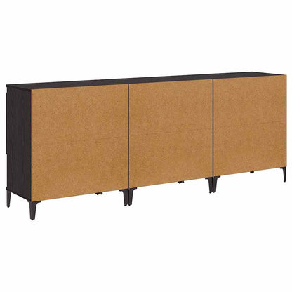 Sideboards 3 stk. Schwarz Eichen-Optik 60 x 35 x 70 cm