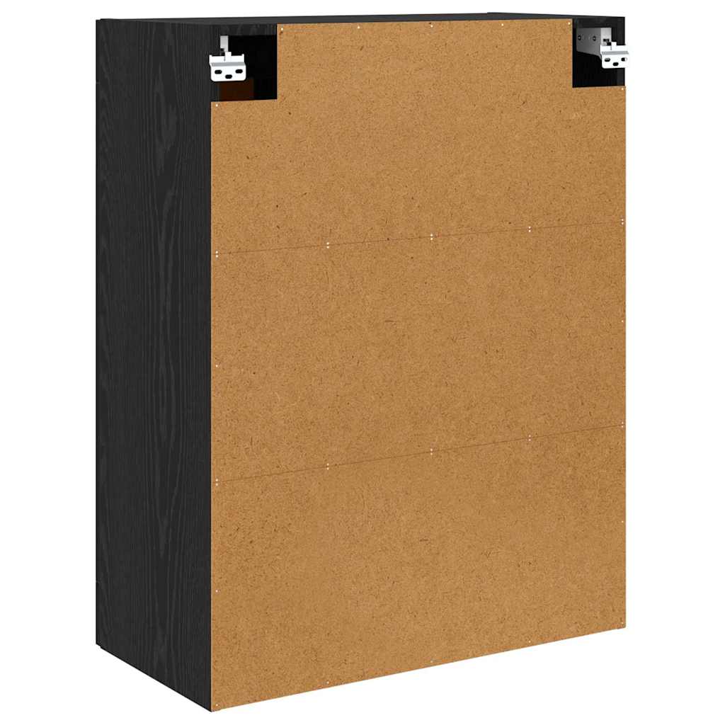 Wandmontierter Schrank 2 stk. Schwarz Eichen-Optik