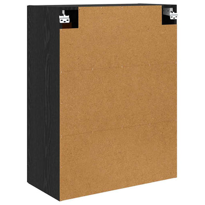 Wandmontierter Schrank 2 stk. Schwarz Eichen-Optik